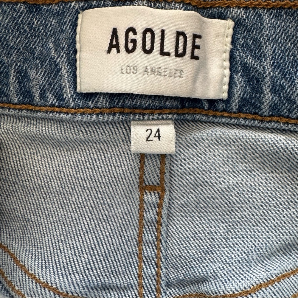 Agolde Riley High Rise Distressed Jeans size 24 - Picture 7 of 9